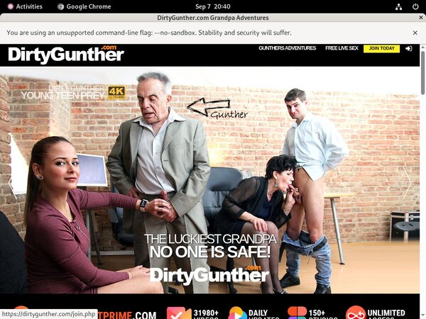 Dirtygunther.com Create Account
