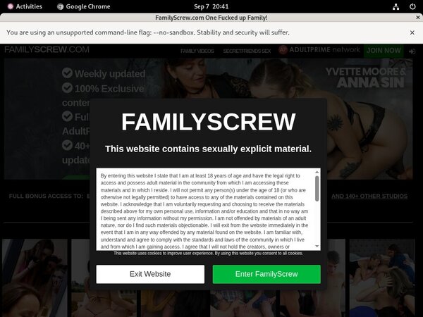 Family Screw Accounts And Passwords