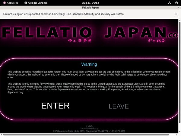 Fellatio Japan Premium Password