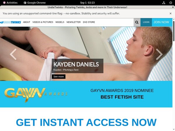 Free Account To Undie Twinks