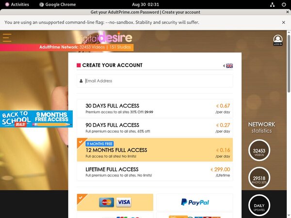 Free Premium Digital Desire Accounts