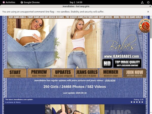 Jeansbabes Checkout Page