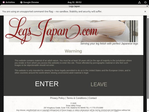 Legs Japan Sign Up Discount