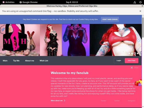 MistressHarley Page