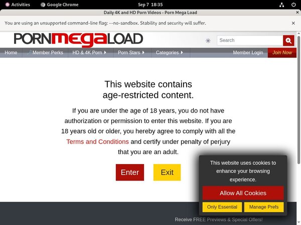 Pornmegaload.com With Amex
